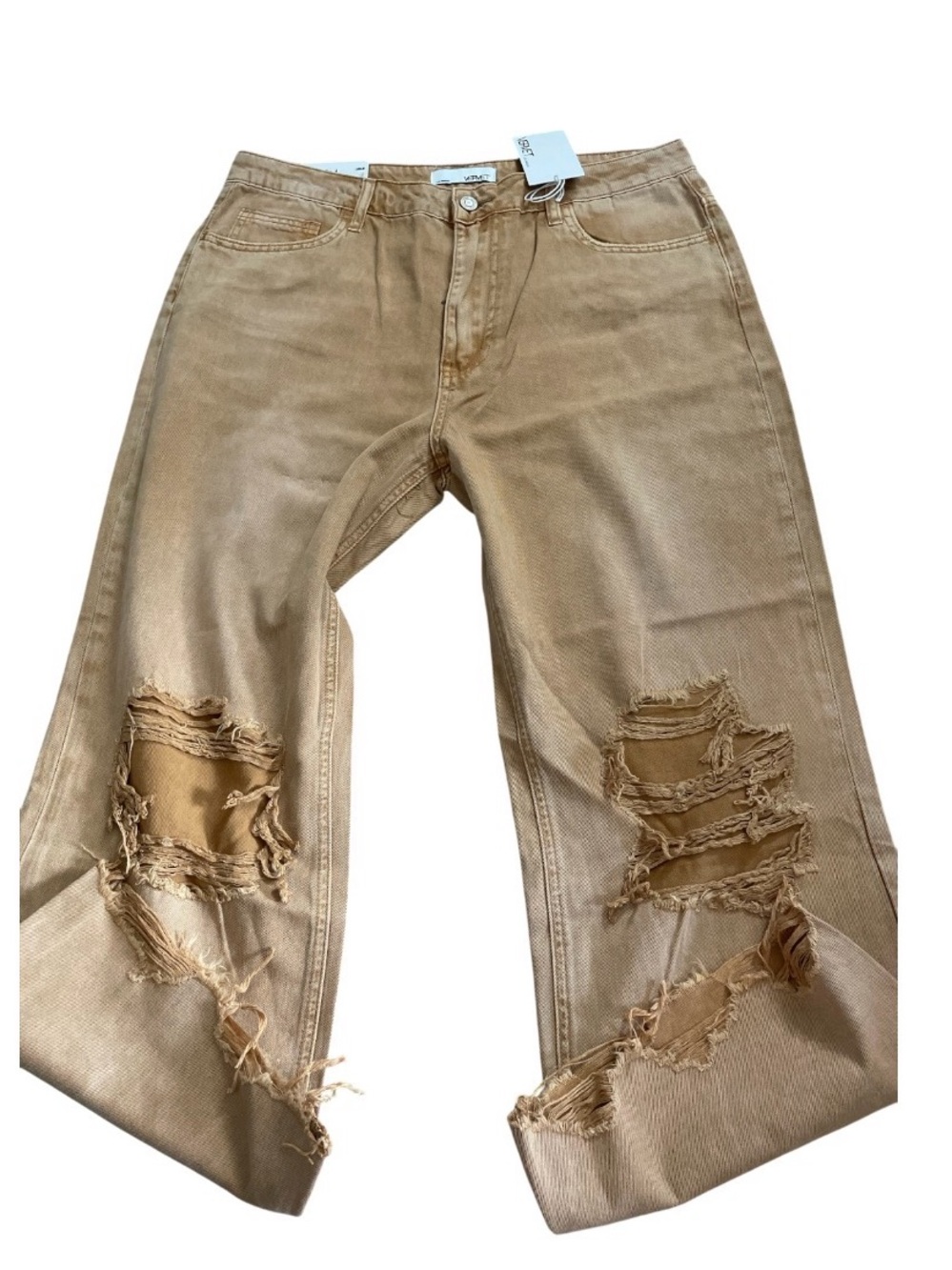 Vervet Leslie High-Rise Distressed Wide-Leg Cropped Jeans - Picture 7 of 7
